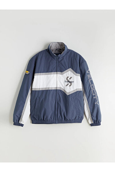 LC Waikiki Cc Collection ‘Dan Xside Indigo Comfortable Fit Mock Neck Men's Coat