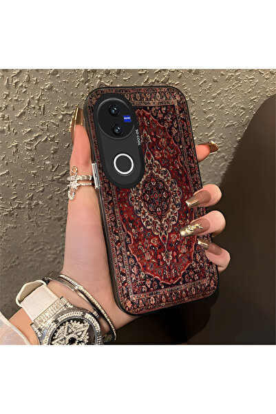 Hontinga حافظة هاتف متوافقة مع هاتف Vivo V50 سجادة كليم منقوش مصنوعة من السيل...