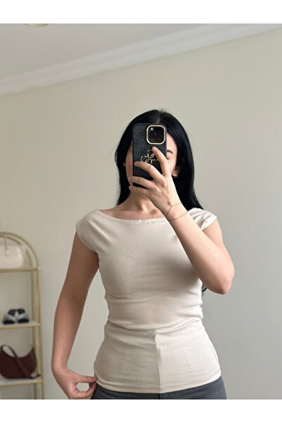 YELZEY BUTİK Kayık Yaka Soft Body