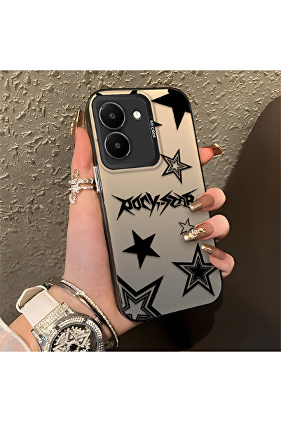 Hontinga حافظة هاتف من السيليكون متوافقة مع Vivo Y36، موديل منقوش من ستارز، ذ...