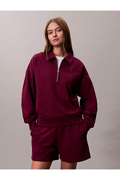 Calvin Klein French Terry Relaxed Quarter Zip Sweatshirt