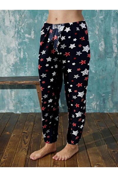 Nexo Women's Suede Star Black Suede Single Bottom Pyjamas
