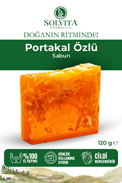 Portakal Özlü %100 El Yapımı Gliserinli Sabun – Günlük Bakım & Narenciye Ferahlığı | 120 gr