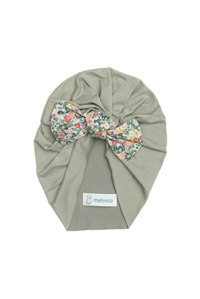 melvelo Baby turban with bow, polyester, Melvelo, Flower - Sage 0-4 years