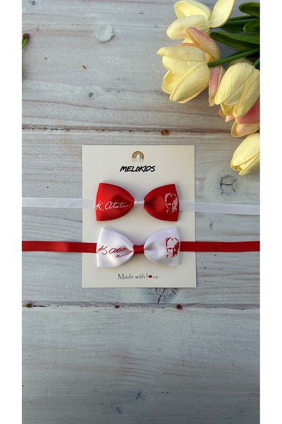 MeloKids Ataturk Printed April 23, October 29 Boy's Bow Tie Set