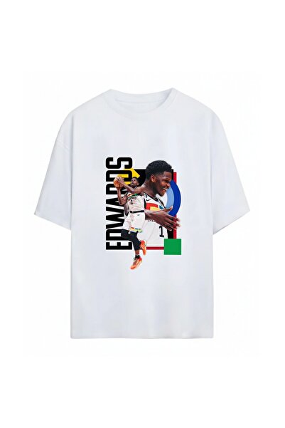 SVART WEAR Μπλουζάκι Anthony Edwards με στάμπα, unisex, oversized, 100% βαμβα...