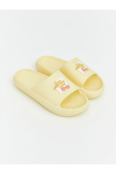 LC Waikiki Yellow Bas Printed K Banded Women's Slippers from Güli̇s Gi̇yi̇m