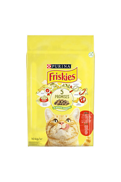 Friskies PURINA Adult, Beef and Chicken with Vegetables, dry cat food