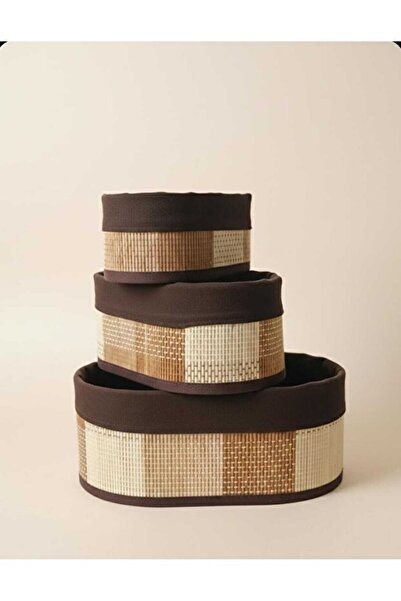 Home Bambus set trostrukih košara od pruća, višenamenski organizator