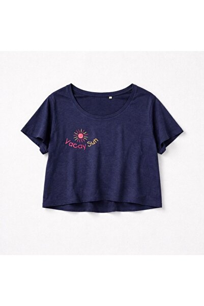 ELIN Concept Store Embroidered viscose and Cotton T-shirt