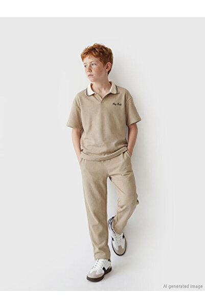 LC Waikiki Rmz Gi̇yi̇m Farkiyla Boys' Sweatpants with Waist Drawstring