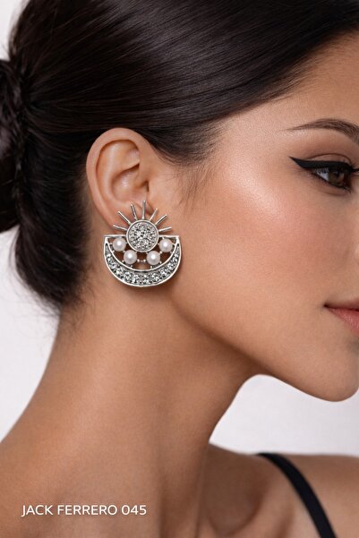 Jack Ferrero Silver Nyra Nail Earrings