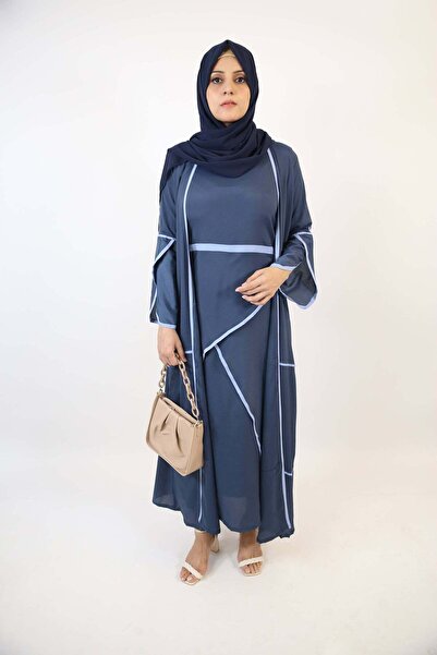 Libas lab Hadee- Timeless lightweight wrinkle free abaya dress with contrast ...