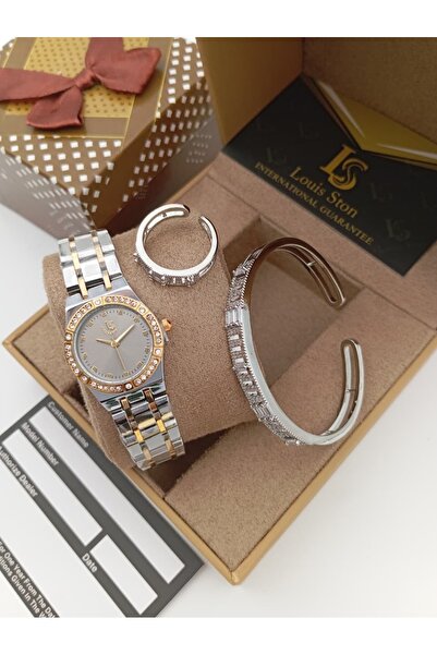 Lu Women's set: Louis Suston watch, bracelet, and ring