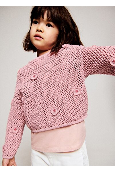 MANGO Baby Ajur örgü kazak