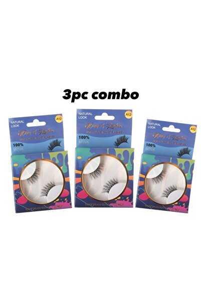 King of Lashes 3-Piece Combo Hot Faux Mink Eyelashes – Lightweight, Reusable ...