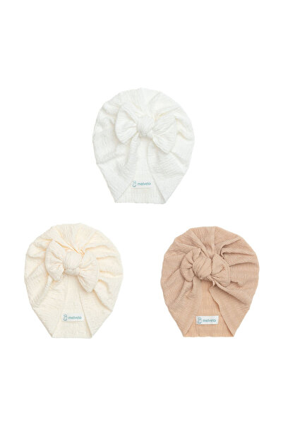melvelo Baby turban with pillowcase, cotton, Melvelo, Dusk - White, Cream, Ca...