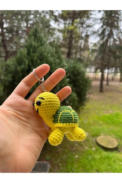 sumicorn Sevimli Kaplumbağa Amigurumi El Örgüsü Anahtarlık Ve Çanta Charmı