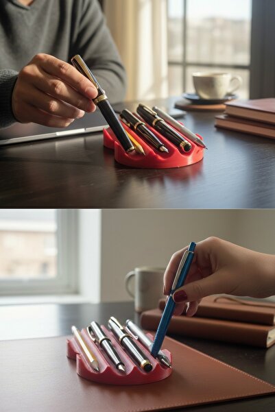 usin Δώρο Κόκκινη Διακοσμητική Οριζόντια Θήκη για Στυλό Γραφείου για το Σπίτι
