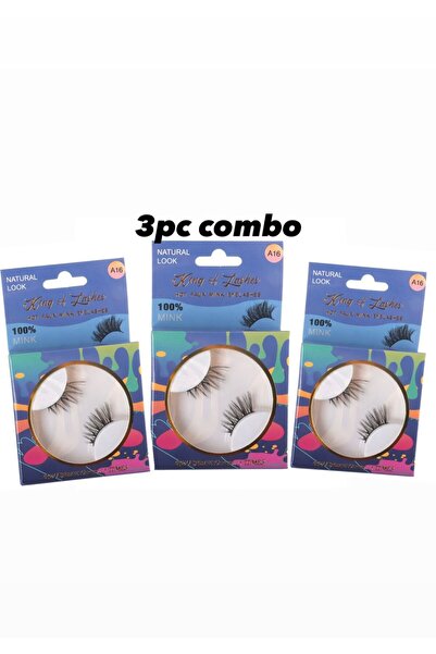 King of Lashes 3-Piece Combo Hot Faux Mink Eyelashes – Lightweight, Reusable ...