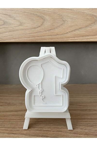 Filkorium3D 1 Year Old Birthday Cookie Mold and Stamp - Number 1 with Balloon