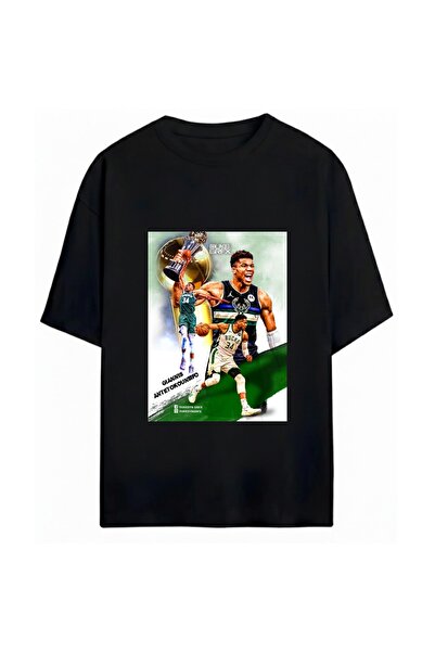 SVART WEAR Giannis Antetokounmpo majica sa printom, unisex, oversize, 100% pamuk