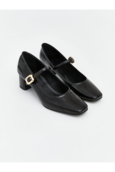 LC Waikiki Μαύρο Σετ με Ταινίες Κάλυψης Δακτύλων Γυναικείο Παπούτσι με τακούνι