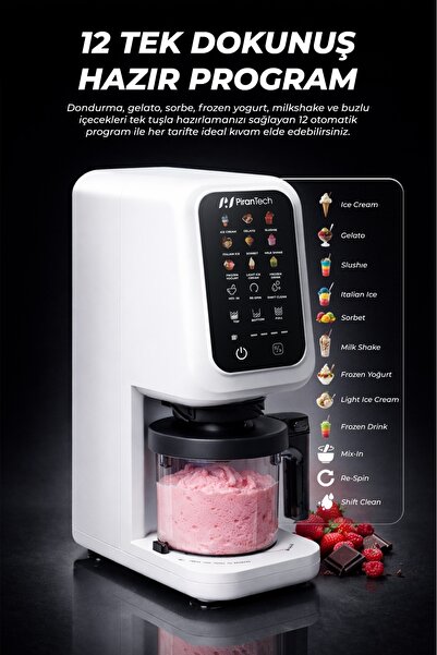 PiranTech DM-26 12 Programlı Dondurma Makinesi | Jelato, Sorbe, Milkshake Yapma Makinesi