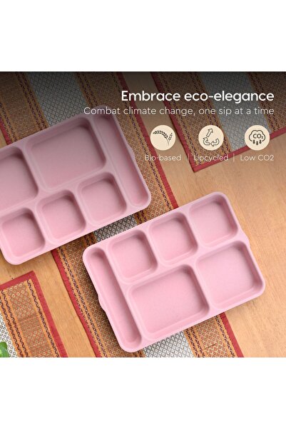 REuse 6 Compartment Reusable Plate 14 Inch | 1 Piece | Coffee Husk | Turkish ...