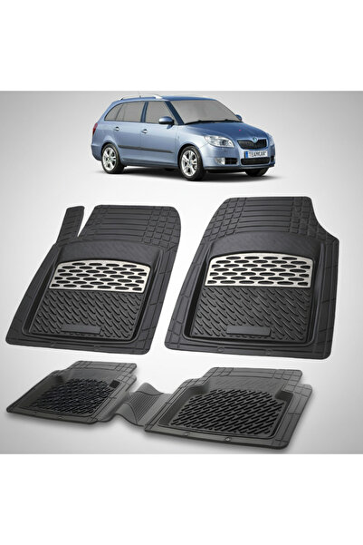 TEAMCAR Συμβατά πατάκια Skoda Fabia II Combi 2007-2014 | Ασημί