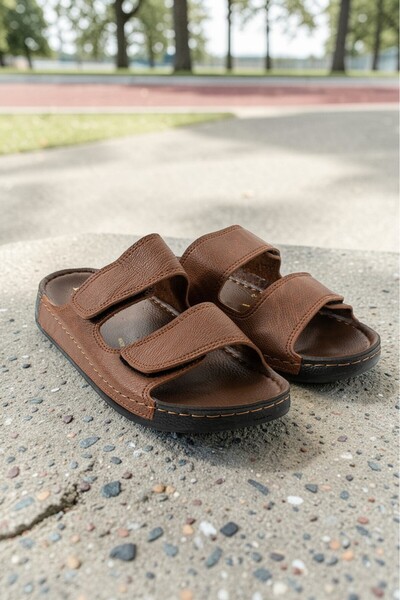 VANONE شبشب رجالي من نوع فيلكرو تان حذاء بنعل طبي مريح للاستخدام اليومي من ال...