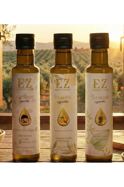 EZ ErdekZeytinlik Şef Serisi Başlangıç Paketi Trüf Mantar-Portakal-Kekik Çeşn...
