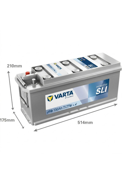 Varta 130 amper 12 volt 1000 en marş gücü akü j10 traktör ve ağır vasıta. 202...