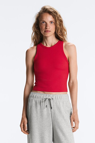 Oysho Uzun rib modal karışımlı tank top