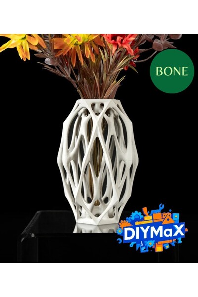 DIYMaX مزهرية بون مقاس 20 سم - مزهرية زخرفية حديثة للنباتات والزهور أزرق بلون...