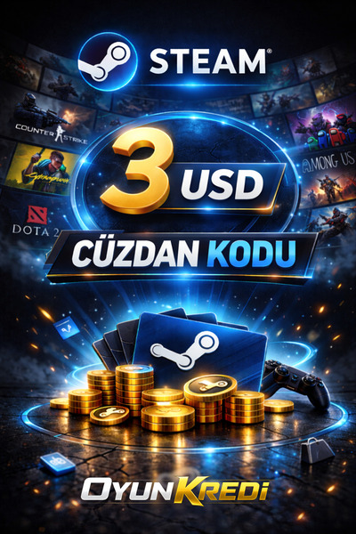 Steam 3 USD Cüzdan Kodu