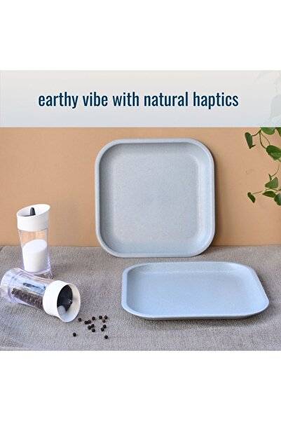 REuse Reusable Square Plate 11 inch | 1 piece | Made from coffee husks | Azur...