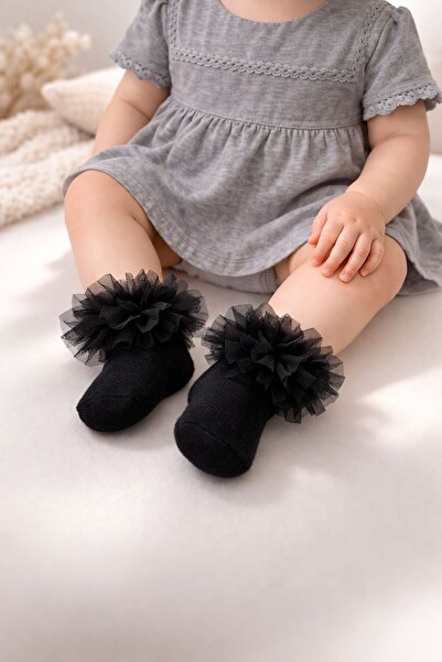 Miniminiksdesing Tüllü Çorap Kız Bebek- Çocuk Soket Çorapı 0-24 Ay