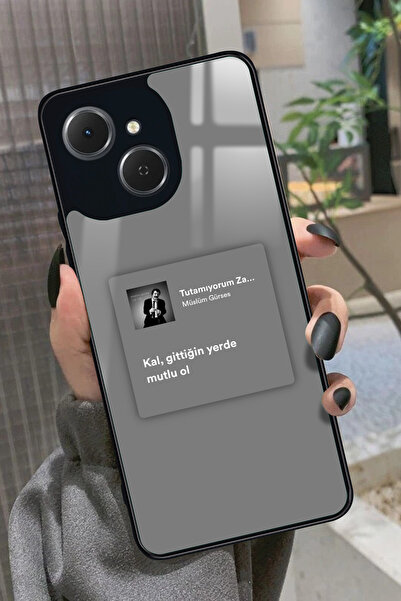 TECNO Spark 40C Uyumlu Müslüm Gürses Şarkı Sözü Tasarımlı Glossy Premium Kılıf