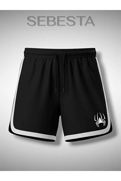Sebesta Fashion Spider Printed Premium Jersey Piped Sportsman Shorts