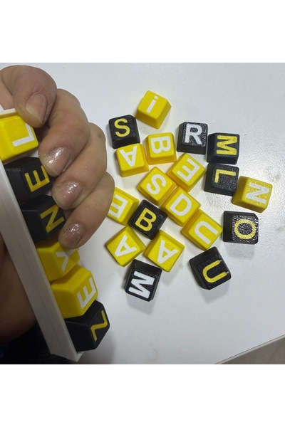 SS 3D MODELLEME 6 Harfli, Clic Sesli, İsimli Klavye Anahtarlık, Stres Gideric...