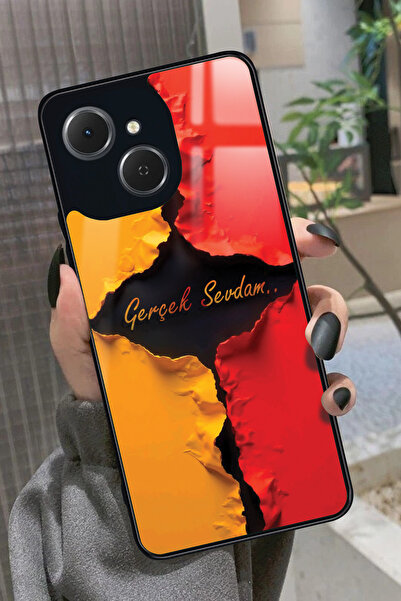 TECNO Spark 40C Uyumlu Gerçek Sevdam Yazılı Glossy Premium Kılıf