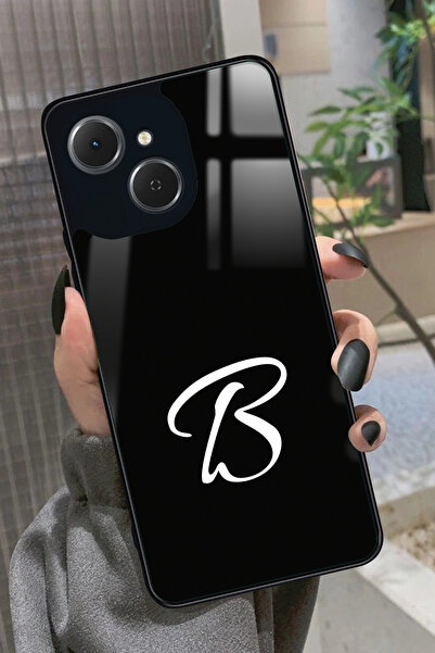 TECNO Spark 40C Uyumlu B Harfi Yazılı Glossy Premium Kılıf