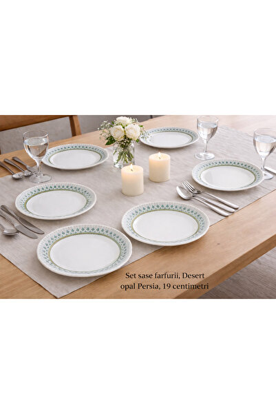 Persian Set of 6 Opal Persia Dessert Plates 19 cm – Elegant Oriental Design, ...