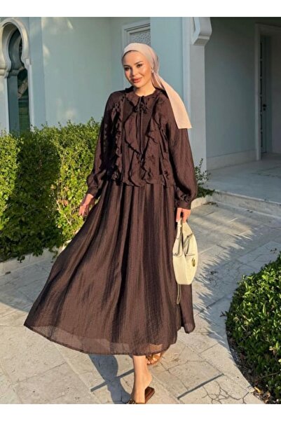 secret of VALORIA Women's Two-Piece Set with Ruffled Skirt - Hijab Clothing C...