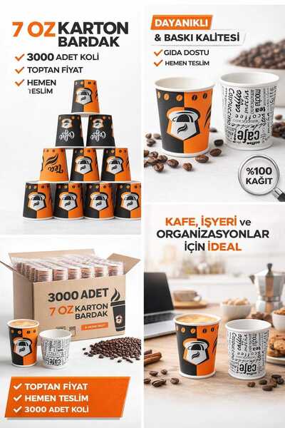 MADA AMBALAJ MADACUP Karton Bardak 7 Oz ( 3000 ADET )