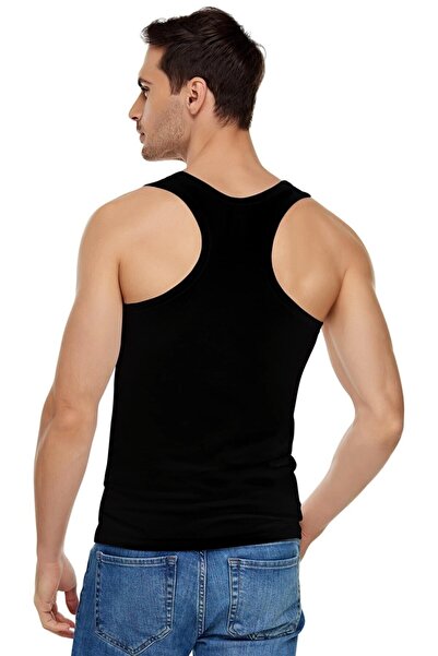 HARMAN TEKSTİL Harman Tutku Elastane Men's Sports Singlet 3-Pack