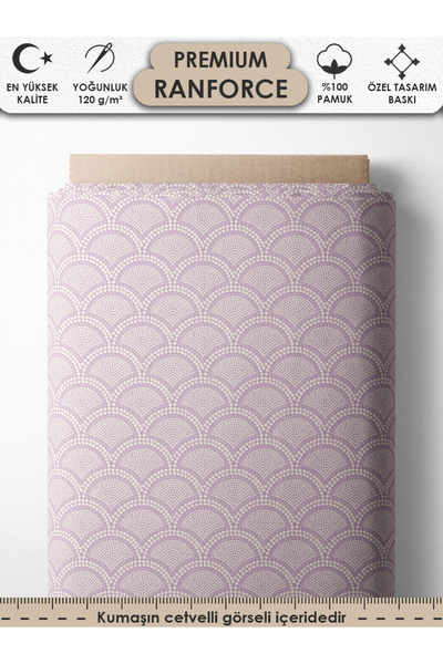 FabricsTown %100 Pamuk Ranforce Kumaş 100x240 cm 120 g/m² Dijital Baskı Premi...