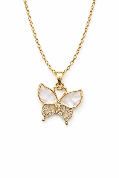 GLOW ACCESSORIES BAE Stainless Steel Gold Butterfly Necklace