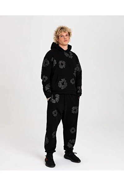 ship master Unisex 3 Thread Embossed D Patterned Trendy O Oversized Tracksuit...